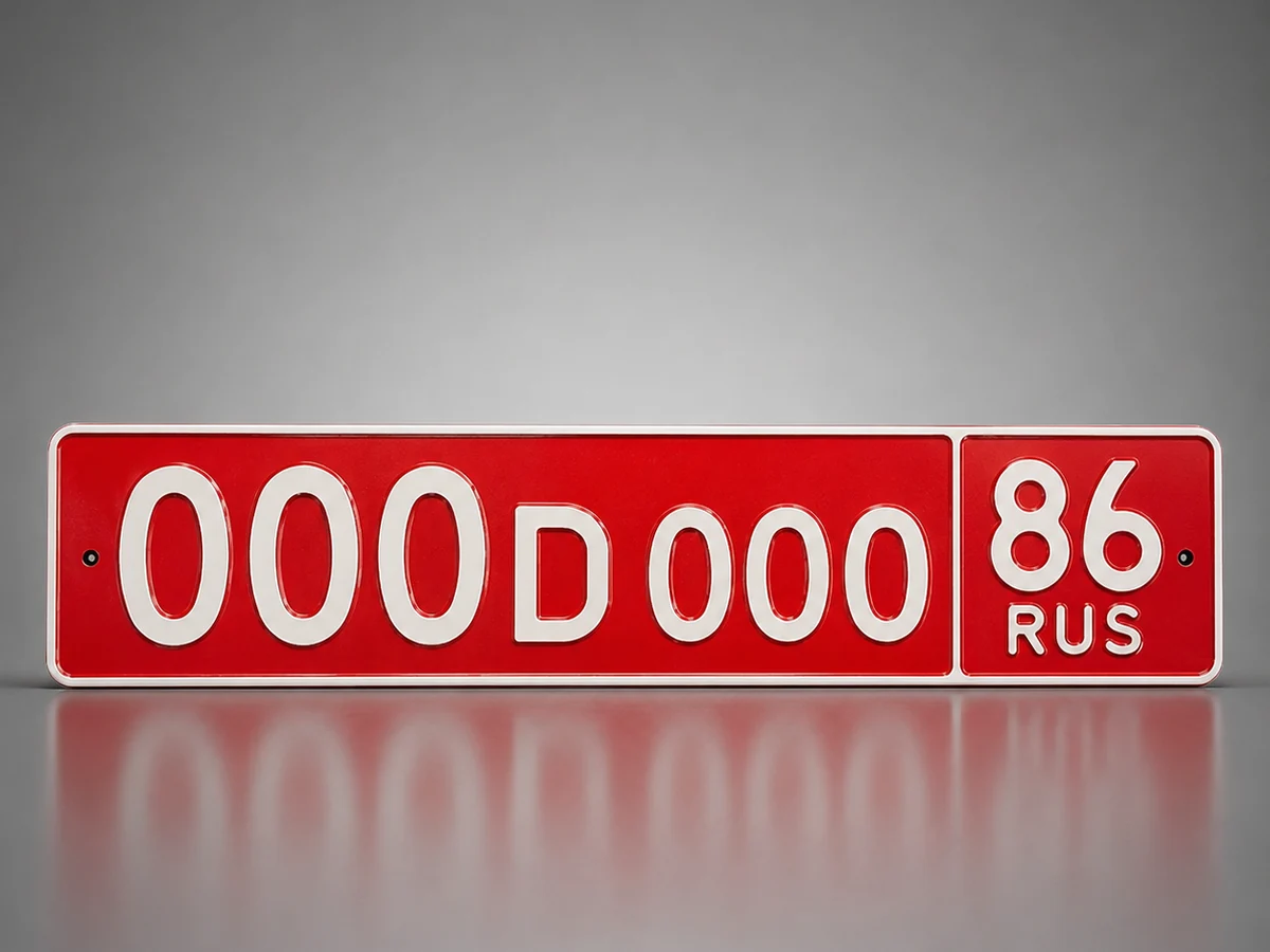 Специальный регистрационный знак региона 86